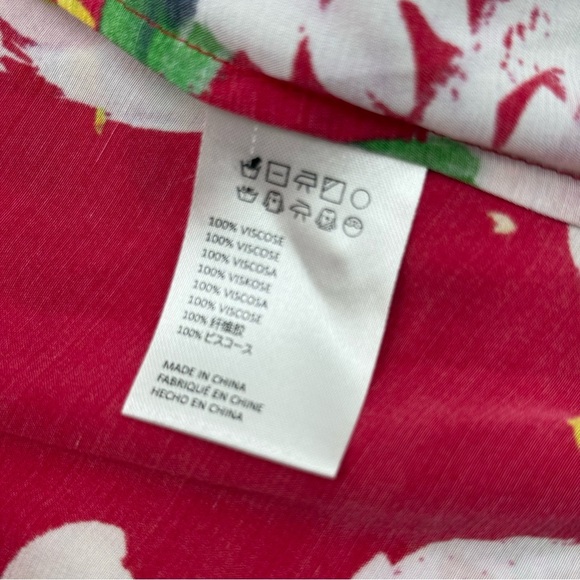 NWT Anthropologie x Alice Archer Rosalie Wrap Midi Dress 10 Red Motif Floral - Picture 11 of 16